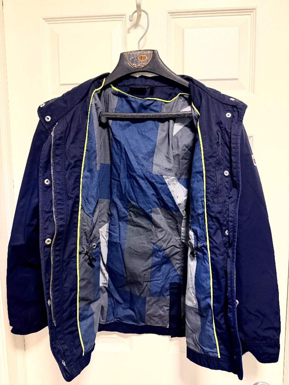 MINI Cooper Utility Field Jacket Women’s L Navy Neon Hood